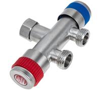 CAXUSD Double Robinet Diviseur Eau Pouce pour Machine à Laver Raccord Flexible Étanche Accessoire pour Tuyaux Eau et Raccordements Multiples