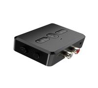 CAXUSD Émetteur-récepteur Audio sans Fil 5.0 Adaptateur sans Fil Aux RCA pour Voiture Et Ordinateur Fonction Mains Activées, Compatible Téléphones, Transmission 10m, Noir Compact