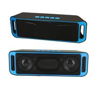 CAXUSD Enceinte Portable 4.0 pour Extérieur Haut-Parleur sans Fil Compact Caisson De Basses Puissant pour Randonnées Et Pique-niques Design Couleur Bleue