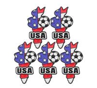 CAXUSD Épingle de Supporter Football Coupe du Monde 2026 Design Exclusif Événement en Alliage de Zinc 5 Pièces pour Veste ou Casquette, pour Sorties Quotidiennes et Fêtes