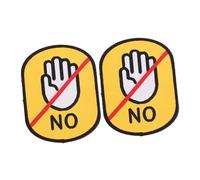 CAXUSD Étiquettes D’Identification Chien «ne Pas Toucher» pour Colliers Et Laisses, Autocollants Sociaux Imperméables Réutilisables, 2 Pièces, Protection Sécurité en Promenade