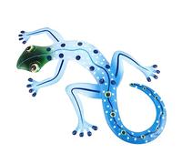 CAXUSD Gecko Ornements Sculpture Murale Lézard Décor Extérieur Fer Artisanat Tenture Murale Pour Clôture De Jardin Décoration De La Maison