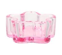 CAXUSD Gobelet de Lavage Rose Translucide en Verre Forme Fleur de Lotus Accessoire Nail Art pour Pratique et Résistant Stylos à Ongles pour Salons de Manucure