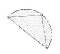 CAXUSD Grille De Barbecue en Acier Inoxydable Amovible Demi-Cercle Portable pour Barbecue Extérieur Pliable Argenté