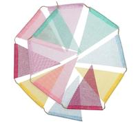 CAXUSD Guirlande de Fanions Triangulaires en Toile Imitation Lin 15 Pièces sur 4 Mètres Décoration Colorée pour Mariage Fête d'Anniversaire et Carnaval