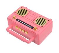 CAXUSD Haut-Parleur Rétro Portable Mini avec Subwoofer Intégré Enceinte sans Fil Créative pour Camping Cyclisme et Événements Plein Air Batterie Longue Durée Design Vintage Rose