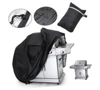 CAXUSD Housse De Barbecue 210d Polyester Imperméable pour Extérieur, Taille l 170x61x117 Cm, Protection Résistante Intempéries, Couverture Robuste Noire pour Gril Et Mobilier De Jardin