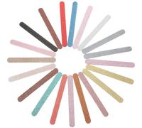 CAXUSD Limes à Ongles à Paillettes Couleur Aléatoire en Papier Émeri Eva Lot de 20 Outils Polyvalents pour Manucure et Toilettage des Ongles Naturels pour Soins à