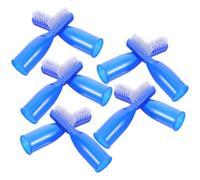 CAXUSD Lot de 10 Brosses à Dents à Doigt Souples Bleu, Taille Petite, Adaptées pour Établissements Pénitentiaires, Hygiène Buccale Sécurisée et Usage Professionnel en Prison