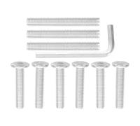 CAXUSD Lot de 10 Vis M8 à Tête Plate, Entièrement Filetées, avec Clé Hexagonale pour Accessoires de Griffoir à Chat, Boulons de Rechange Robustes pour Meubles et Poteaux de Chat