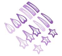 CAXUSD Lot de 15 Pinces à Cheveux en Alliage Métal pour Filles, Clips Étoiles et Cœurs, Petites Barrettes Anti-dérapantes pour Cheveux Fins et Épais, Accessoire Coiffure Polyvalent,