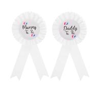 CAXUSD Lot De 2 Broches pour Future Maman Bouton De Fête Prénatale Badge pour Futur Papa Décoration Révélatrice Broche De Fête pour Maman Et Papa Souvenir De Prénatale