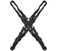 CAXUSD Lot de 2 Filets d'alimentation en Nylon Noir pour Poulets et Perroquets Filet Suspendu pour Mangeoire à Oiseaux Panier Sécurisé pour Légumes et Fruits Accessoires pour Soins