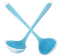 CAXUSD Lot de 2 Louches à Soupe en Silicone Manche Confortable et Design Facile à Ranger, Cuisine Quotidienne