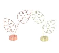 CAXUSD Lot de 2 Porte-Mémos en Métal Forme Feuille Monstera Pince à Cartes Dorée et Rose Gold Mini Support Photo et Notes pour Bureau Mariage et Décoration de Table