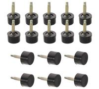 CAXUSD Lot de 20 Paires D'embouts de Talon Rond Noirs en Tpu Antidérapants pour Remplacement et Réparation de Talons Hauts, Style Élégant, pour Restauration Professionnelle de Chaussures