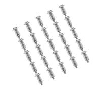 CAXUSD Lot de 25 Écrous à Pétales Métalliques Creux pour Fixation Murale Creuse, Compatibles Ancrages De Porte Creuse, Dimensions 4x20 Mm, Montage Sécurisé pour Bricolage Domestique