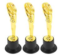 CAXUSD Lot de 3 Mini Trophées en Plastique Doré Coupe Trophée Première Place pour Garçon et Filles Récompenses Scolaires Maternelle et Primaire Accessoires Cérémonie de Remise des