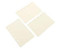 CAXUSD Lot de 3 Recharges pour Cahier à 6 Trous en Papier Beige, Feuilles Mobiles Pratiques pour Prise de Notes et Organisation des Plans
