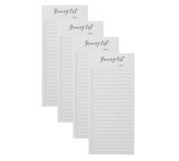 CAXUSD Lot de 4 Blocs-notes pour Réfrigérateur, 200 Feuilles Lignées, Papier 80gsm, Design Moderne, pour Planification des Repas et Listes de Courses