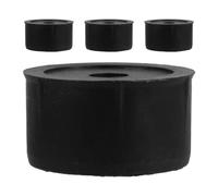 CAXUSD Lot de 4 Bouchons de Remplacement Noirs en Plastique pour Poteau d'arbre à Chat, Design DIY, Installation Facile, Accessoires pour Griffoir de Chat