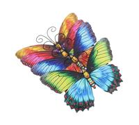 CAXUSD Lot De 4 Décorations Murales En Métal Avec Sculptures Murales En Fer Décorations Murales De Jardin Et D'extérieur