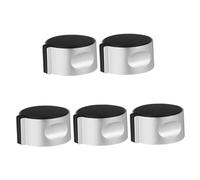 CAXUSD Lot de 5 Boutons Marche/arrêt en Métal Noir pour Cuisinière à Gaz Encastrée, Commande D’allumage Poêle, Accessoire de Remplacement la Cuisine Domestique et Professionnelle