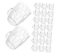 CAXUSD Lot de 50 mini chopes à bière en plastique pour la fête de la bière, petits gobelets à liqueur, chopes à bière, avec anse, modèles de gobelets à bière, chewing-gum à, à glace,