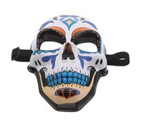 CAXUSD Masque de Crâne Adulte en Plastique Bande Élastique, Design Unique et Couleurs Résistantes, pour Halloween et Fêtes Mexicaines