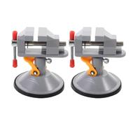 CAXUSD Mini Étau de Table Base Ventouse Pivotante à 360°, 2 Pièces | Positionnement Précis, Installation Rapide, Maintien Stable, pour Modélisme, Menuiserie, Réparation Électronique et Bijoux