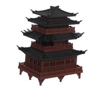 CAXUSD Miniature Pagoda Pavilion Figurine Printed Chinese Ancient Architecture Model for Bonsai Aquarium Micro Landscape Decoration