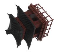 CAXUSD Miniature Pavilion Aquarium Ornament Ancient Chinese Architecture Model for Fish Tank and Bonsai Landscape Decor Compact Terrarium Sculpture for Small Spaces