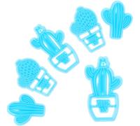 CAXUSD Moules à Biscuits en Plastique Cactus 6pcs Non Adhérents pour Pâtisserie DIY été Vacances pour Biscuits et Chocolat