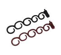CAXUSD Outil de Coiffure pour Tresse de Queue de Cheval en Plastique, 8 Paires, Facile à Nettoyer, pour Dîner et Exercices Aérobics