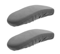 CAXUSD Paire de Housses de Coussin D'accoudoirs en Mousse à Mémoire de Forme Grise, Courte 28 X 9 Cm, Protège-accoudoirs Respirantes et Antidérapantes pour Chaise de Bureau et Chaise