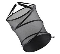 CAXUSD Panier à Linge Pliable Mesh Noir Panier De Rangement Rond Pour Vêtements Pour Salle De Bain Chambre Et Buanderie
