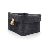 CAXUSD Panier De Rangement Multifonction En Feutre Noir, Porte-vêtements, Organisateur De Bureau, Bac De Rangement Écologique Pour Salon, Salle De Bain Et Placard, Modèle Moyen