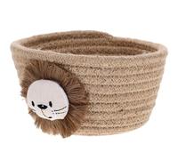 CAXUSD Panier De Rangement Tissé Organisateur Multifonctionnel Pour Jouets Articles De Toilette Et Décoration Petit Modèle Lion Jute Pour Bureau Et Maison