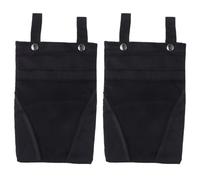 CAXUSD Panier Suspendu 2 Pièces Noir en Toile pour Vélo et Scooter | Design Multi-poches, Fermeture à Pression, Lavable, Ouverture Facile, Format Pratique pour Rangement