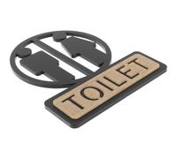 CAXUSD Panneau Toilettes Homme/Femme en Acrylique Noir Plaque Signalétique Résistante aux Rayures L’Humidité Panneau Mural pour Porte Wc pour Commerces Hôtels et Salles de Bain