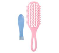 CAXUSD Peigne Cheveux Bouclés Design Ondulé et Forme Incurvée en Pp Brosse Légère à Séchage Rapide, Facile à Nettoyer pour Coiffage Quotidien et Voyage