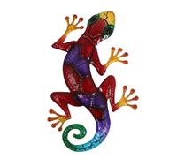 CAXUSD Pendentif Gecko Fer Suspendu Décoration Murale Artisanale Motif Gecko pour Maison Statuette Animal Décoratif