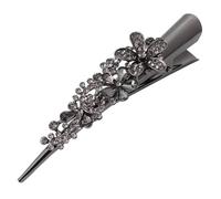 CAXUSD Pince à Cheveux de Bec de Canard Vintage Gros Cristaux Alliage et Cristal Artificiel Barrette Cheveux Femme Décorative pour Coiffure à Domicile