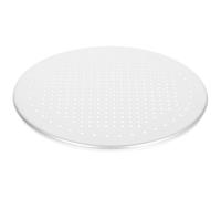 CAXUSD Plaque à Pizza Ronde en Aluminium Métal, Antiadhésive, Robuste | Usage Multiple pour Cuisson et Vapeur, Surface Lisse, Nettoyage Facile, pour Pizza et Petits Pains à Maison