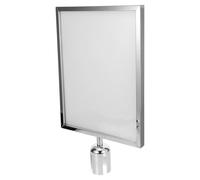 CAXUSD Plastique et Acier Inoxydable Support de Panneau pour Barrière à Ceinture Rétractable, Adapté aux Files D'attente en Queue Line Pole