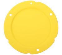 CAXUSD Plat à Fromage en Céramique Jaune, Assiette de Service Ronde Simple, Résistante aux Chocs et Facile à Nettoyer pour Dîner Chez