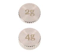CAXUSD Poids pour platine vinyle, lot de 2 porte-cellule 2 g et 4 g, poids de stabilisation du porte-cellule de platine en métal, accessoires pour vinyle à la maison