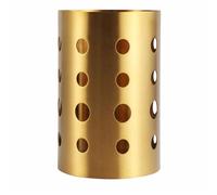 CAXUSD Porte-Baguettes en Acier Inoxydable Grand Format Doré Panier à Ustensiles Cuisine Ventilé et Égouttoir Pratique pour Couverts Organiseur Multifonction pour Fourchettes