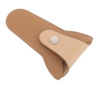 CAXUSD Porte-Ciseaux à Manucure en Cuir Marron avec Étui Protecteur Multifonction pour Coupe-Cuticules et Rangement Compact lors Nail Trimming