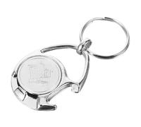 CAXUSD Porte-clés Jeton Chariot Courses en Alliage de Zinc Multifonctionnel, Compact et Portable, Accessoire Pratique pour Supermarché, Usage Quotidien, Format Standard